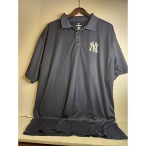 NEW YORK YANKEES Logo MLB SHORT SLEEVE POLO FANATIC Adult 2XLT Blue Big & Tall